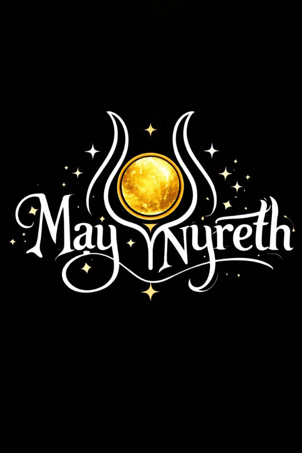 Logo May Nyreth com coroa de Hathor